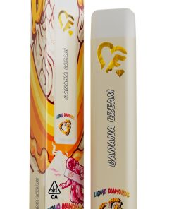 Order THC Vapes in Leeds, Banana Cream Banana OG x Cookies & Cream] is a relaxing Indica dominant strain with sweet and creamy banana flavors.