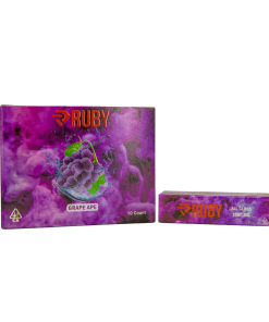 Buy THC Vapes in Breckland, Unleash your senses with Grape Ape by Ruby, a truly majestic blend of flavors that will transport you to a world of indulgence.