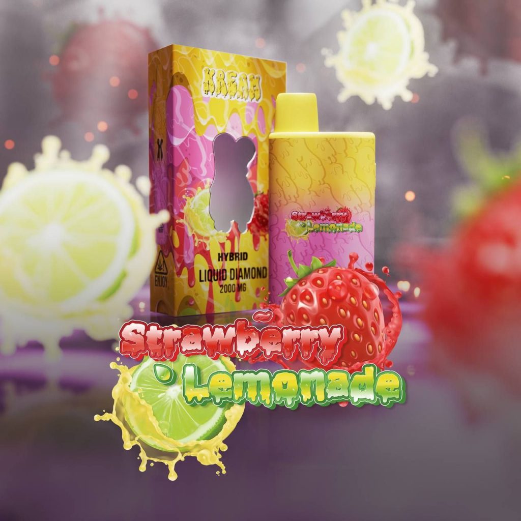 Order THC Vapes in Ely KREAM Strawberry Lemonade is a hybrid cannabis strain recently released by KREAM Carts brand with quality.