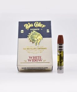 Order THC vapes in Bolton, White Widow by Big Chief is a legendary sativa-dominant strain known for its high THC content and fast-acting effects.