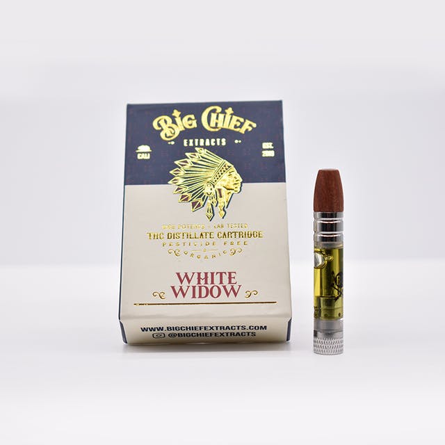 Order THC vapes in Bolton, White Widow by Big Chief is a legendary sativa-dominant strain known for its high THC content and fast-acting effects.