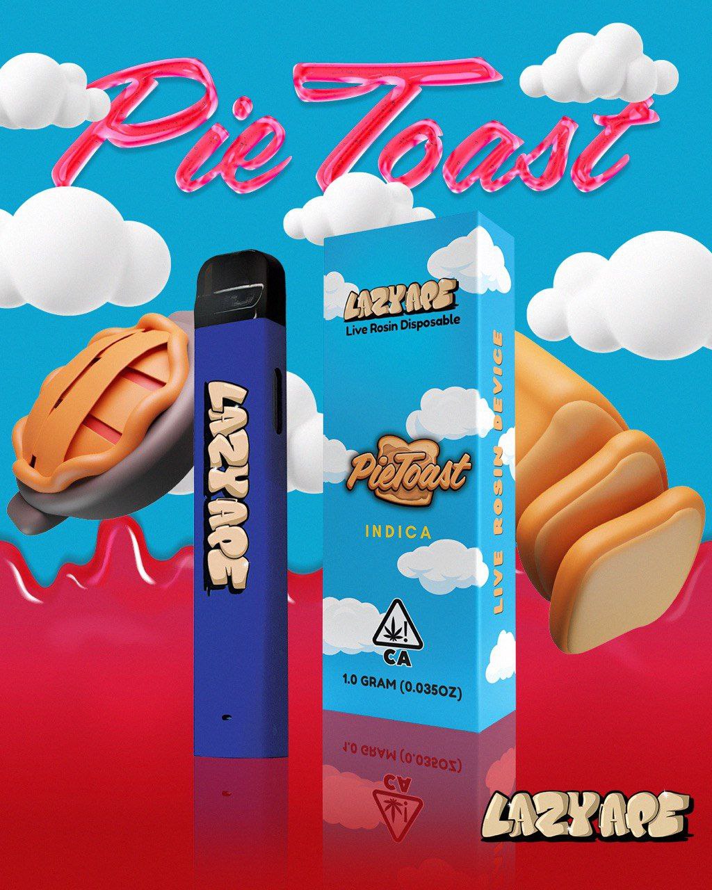 Buy THC Vapes in Tendring, Prepare to transcend the ordinary and journey through the extraordinary with Pie Toast by Lazy Ape Vape.