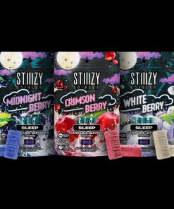 STIIIZY Sleep Edibles Amsterdam bag – 100mg THC + 50mg CBN gummies, berry flavors for nighttime research, discreet Europe shipping